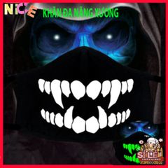 Khẩu Trang Dạ Quang Họa Tiết Đầu Skull Thời Trang Anime - Khẩu Trang Bảo Vệ Độc Đáo Cho Halloween & Cosplay