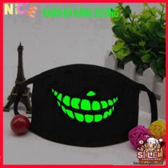Khẩu Trang Dạ Quang Họa Tiết Đầu Skull Thời Trang Anime - Khẩu Trang Bảo Vệ Độc Đáo Cho Halloween & Cosplay