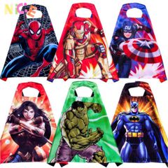 Áo Choàng Siêu Anh Hùng 3D HD Kèm Mặt Nạ - Trang Phục Halloween Cho Bé - Người Nhện, Batman, Người Sắt, Superman