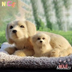 Gối Thú Bông Cún Vàng Khử Mùi Than Hoạt Tính - Phụ Kiện Dễ Thương Cho Xe Ô Tô và Không Gian Sống Tươi Mới