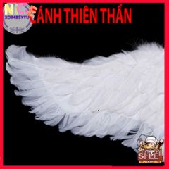 Cánh Lông Vũ Trẻ Em Màu Trắng - Đạo Cụ Tiệc Hóa Trang, Dây Đeo Tiện Lợi Cho Bé, Trang Phục Thiên Thần Đáng Yêu