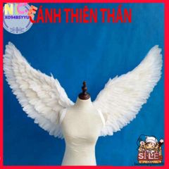 Cánh Lông Vũ Trẻ Em Màu Trắng - Đạo Cụ Tiệc Hóa Trang, Dây Đeo Tiện Lợi Cho Bé, Trang Phục Thiên Thần Đáng Yêu