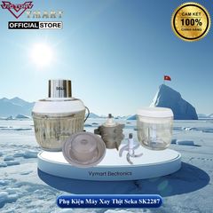 Phụ Kiện Cối và Lưỡi Dao Thay Thế cho Máy Xay Thịt Seka SK2287 - Hàng Chính Hãng, Tiện Lợi Cho Đánh Ruốc và Bóc Tỏi