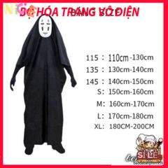 Set Trang Phục Cosplay Vô Diện Kaonashi - Phim Spirited Away cho Trẻ Em và Người Lớn - Hóa Trang Anime Độc Đáo, Gợi Nhớ Kỳ Diệu