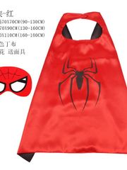 Áo choàng Siêu Nhân Spider-Man cho bé trai - Chất liệu lụa mềm, lý tưởng cho Halloween và lễ hội hóa trang, quà tặng tuyệt vời.