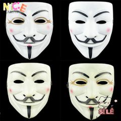 Mặt nạ V for Vendetta - Phụ kiện hóa trang độc đáo cho Halloween và sự kiện cosplay, biểu tượng tự do và nổi loạn.