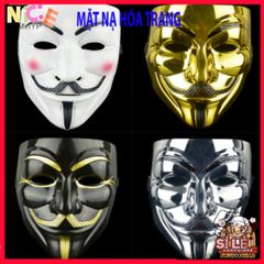 Mặt nạ V for Vendetta - Phụ kiện hóa trang độc đáo cho Halloween và sự kiện cosplay, biểu tượng tự do và nổi loạn.