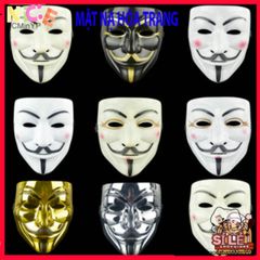 Mặt nạ V for Vendetta - Phụ kiện hóa trang độc đáo cho Halloween và sự kiện cosplay, biểu tượng tự do và nổi loạn.