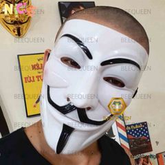 Bộ Đôi Mặt Nạ Thằng Hề Vàng & Trắng - Phong Cách Cá Tính Hacker Anonymous Cho Tiệc Hóa Trang Và Lễ Hội