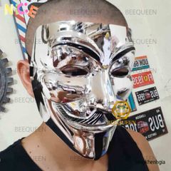Bộ Đôi Mặt Nạ Thằng Hề Vàng & Trắng - Phong Cách Cá Tính Hacker Anonymous Cho Tiệc Hóa Trang Và Lễ Hội