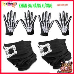 Khẩu Trang Đầu Lâu Xương & Khăn Đa Năng 50cm - Thời Trang Cool Cho Chuyến Đi Ngoài Trời & Bảo Vệ Sức Khỏe