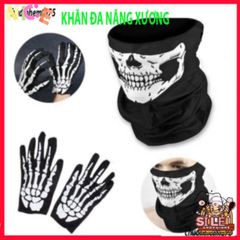 Khẩu Trang Đầu Lâu Xương & Khăn Đa Năng 50cm - Thời Trang Cool Cho Chuyến Đi Ngoài Trời & Bảo Vệ Sức Khỏe