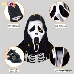 Mặt nạ La Hét Prank Ghostface - Phụ Kiện Trang Trí Kinh Dị Halloween và Cosplay - Độc Đáo, Thú Vị, Sáng Tạo