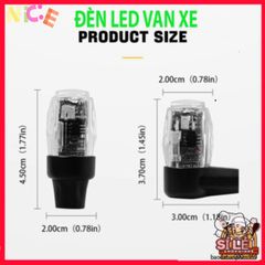 Bộ 4 Nắp Van Đèn LED SEAMETAL Phát Sáng - Phụ Kiện Trang Trí Lốp Ô Tô, Xe Máy, Xe Đạp Đa Màu Sắc, Cảm Biến Rung Thông Minh