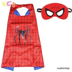 Áo Choàng Siêu Nhân Người Nhện Kèm Mặt Nạ Dành Cho Trẻ Em - Thời Trang Cosplay Siêu Anh Hùng Hấp Dẫn cho Bé Trai