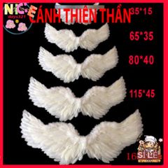 Bộ Cánh Thiên Thần Trắng Cosplay Cho Trẻ Em - Nhiều Kích Thước, Lông Vũ Thật Đẹp, Đồ Hóa Trang Lễ Hội, Chụp Ảnh Sự Kiện