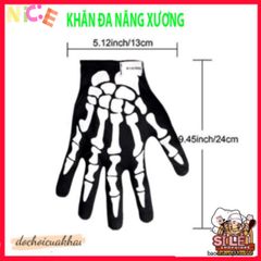 Khăn Đa Năng Đầu Lâu & Khẩu Trang Hình Xương - Vải Lanh Mát Mẻ 50cm, Phụ Kiện Thời Trang Độc Đáo Cho Người Yêu Thích Phiêu Lưu