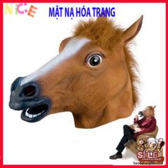 Mặt nạ Latex Ngựa Độc Đáo Halloween - Phụ Kiện Thời Trang Hóa Trang Sáng Tạo Cho Tiệc Tùng, Ngựa Nâu, Đen, Trắng
