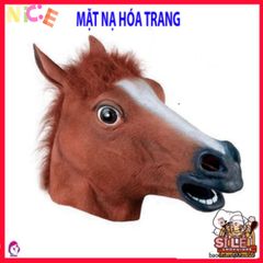 Mặt nạ Latex Ngựa Độc Đáo Halloween - Phụ Kiện Thời Trang Hóa Trang Sáng Tạo Cho Tiệc Tùng, Ngựa Nâu, Đen, Trắng