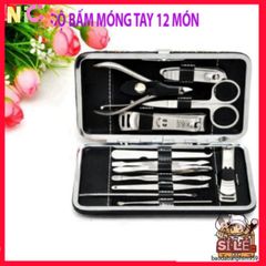 Bộ Dụng Cụ Cắt Móng Tay 12 Món Chống Gỉ - Hộp Da Sang Trọng Chăm Sóc Nail Tại Nhà Cho Gia Đình