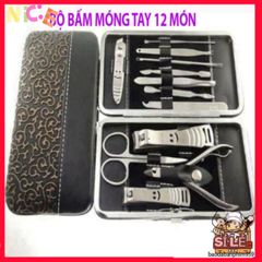 Bộ Dụng Cụ Cắt Móng Tay 12 Món Chống Gỉ - Hộp Da Sang Trọng Chăm Sóc Nail Tại Nhà Cho Gia Đình