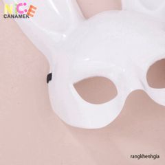 Mặt Nạ Thỏ Đen Trắng Halloween - Phụ Kiện Cosplay Độc Đáo Cho Tiệc Hóa Trang và Sự Kiện Giải Trí