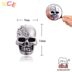 Khuyên Tai Đầu Lâu Phong Cách Gothic Với Đá Pha Lê - Trang Sức Cá Tính Độc Đáo Cho Người Yêu Thích Thời Trang Vintage