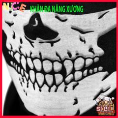 Khăn Đầu Lâu Đen Đa Năng - Phụ Kiện Thời Trang Tiện Lợi Dành Cho Chuyến Đi và Hoạt Động Ngoài Trời