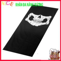 Khăn Đầu Lâu Đen Đa Năng - Phụ Kiện Thời Trang Tiện Lợi Dành Cho Chuyến Đi và Hoạt Động Ngoài Trời