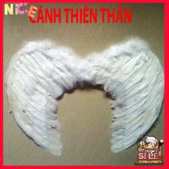 Cánh Thiên Thần Trắng Cho Bé - Phụ Kiện Thời Trang Hóa Trang Đáng Yêu, Lông Vũ Nhân Tạo An Toàn, Kích Thước 45x35cm