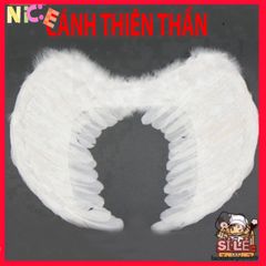 Cánh Thiên Thần Trắng Cho Bé - Phụ Kiện Thời Trang Hóa Trang Đáng Yêu, Lông Vũ Nhân Tạo An Toàn, Kích Thước 45x35cm