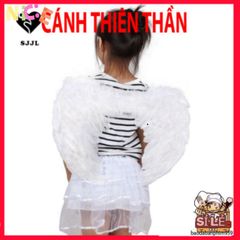 Cánh Thiên Thần Trắng Cho Bé - Phụ Kiện Thời Trang Hóa Trang Đáng Yêu, Lông Vũ Nhân Tạo An Toàn, Kích Thước 45x35cm