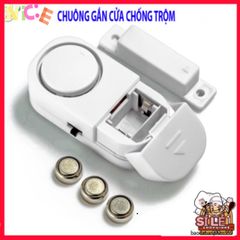 Chuông Báo Động Không Dây Gắn Cửa - Cảm Biến Âm Thanh Lớn 90dB, Dễ Lắp Đặt, Có Công Tắc Nguồn và Pin Tích Hợp