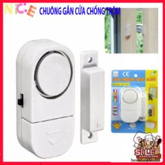 Chuông Báo Động Không Dây Gắn Cửa - Cảm Biến Âm Thanh Lớn 90dB, Dễ Lắp Đặt, Có Công Tắc Nguồn và Pin Tích Hợp