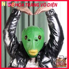 Mặt Nạ Silicon Ếch Xanh Ngộ Nghĩnh - Phụ Kiện Cosplay Dễ Thương Cho Bữa Tiệc Halloween, Giáng Sinh và Lễ Hội