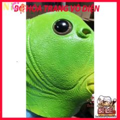Mặt Nạ Silicon Ếch Xanh Ngộ Nghĩnh - Phụ Kiện Cosplay Dễ Thương Cho Bữa Tiệc Halloween, Giáng Sinh và Lễ Hội