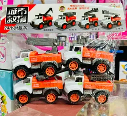 Bộ Đồ Chơi 4 Xe Ô Tô Chạy Bánh Đà Chủ Đề Xe Cứu Hỏa 277 - Trẻ Em Phát Triển Tư Duy Sáng Tạo