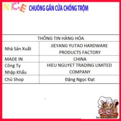 Chuông Cửa Từ Cảm Ứng Thông Minh - Âm Thanh Cảnh Báo 105dB - Thiết Bị An Ninh Gắn Cửa Nhỏ Gọn, Kèm Pin