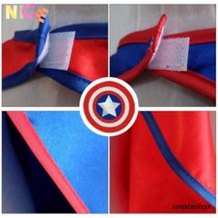 Áo choàng siêu anh hùng người Nhện, Người Sắt, Thor với mặt nạ satin mềm mại - Trang phục hóa trang trẻ em cho Halloween và tiệc sinh nhật