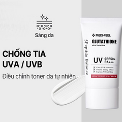 Kem Chống Nắng Medi-peel Glutathione Mela Toning Sun SPF50 PA+++ 50ml - Bảo Vệ Da Nhạy Cảm, Làm Sáng Da, Không Kích Ứng