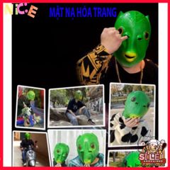 Mặt Nạ Halloween Hình Đầu Cá Xanh - Phụ Kiện Hóa Trang Cosplay Độc Đáo, Silicone An Toàn Cho Bữa Tiệc và Sự Kiện Nhập Vai