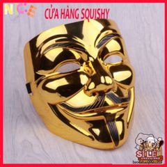 Mặt Nạ Hacker Ánh Kim - Chú Hề Vendetta Sáng Bóng, Phụ Kiện Hóa Trang Độc Đáo Cho Lễ Hội, Tiệc Tùng, Cosplay