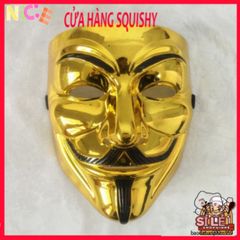 Mặt Nạ Hacker Ánh Kim - Chú Hề Vendetta Sáng Bóng, Phụ Kiện Hóa Trang Độc Đáo Cho Lễ Hội, Tiệc Tùng, Cosplay