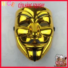 Mặt Nạ Hacker Ánh Kim - Chú Hề Vendetta Sáng Bóng, Phụ Kiện Hóa Trang Độc Đáo Cho Lễ Hội, Tiệc Tùng, Cosplay