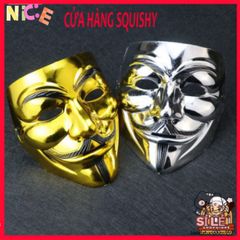 Mặt Nạ Hacker Ánh Kim - Chú Hề Vendetta Sáng Bóng, Phụ Kiện Hóa Trang Độc Đáo Cho Lễ Hội, Tiệc Tùng, Cosplay