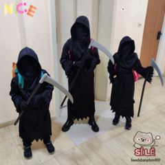 Bộ Trang Phục Thần Chết Halloween cho Người Lớn - Áo Dài, Mặt Nạ và Găng Tay - Phong Cách Bí Ẩn và Kinh Dị Chuyên Nghiệp