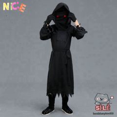 Bộ Trang Phục Thần Chết Halloween cho Người Lớn - Áo Dài, Mặt Nạ và Găng Tay - Phong Cách Bí Ẩn và Kinh Dị Chuyên Nghiệp