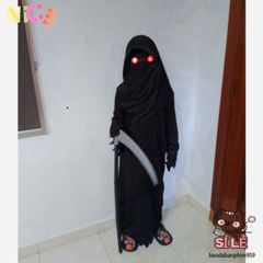 Bộ Trang Phục Thần Chết Halloween cho Người Lớn - Áo Dài, Mặt Nạ và Găng Tay - Phong Cách Bí Ẩn và Kinh Dị Chuyên Nghiệp