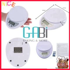 Cân Điện Tử B05 - Cân Đo Chính Xác 1g đến 5kg, Thiết Kế Hiện Đại, Tiện Dụng Cho Nấu Ăn và Làm Bánh Tại Nhà