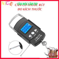 Cân Điện Tử Mini Xách Tay Đa Năng - Cân Hành Lý 50kg với Móc Treo và Thước Đo Chính Xác, Tiện Lợi Cho Du Lịch và Mua Sắm